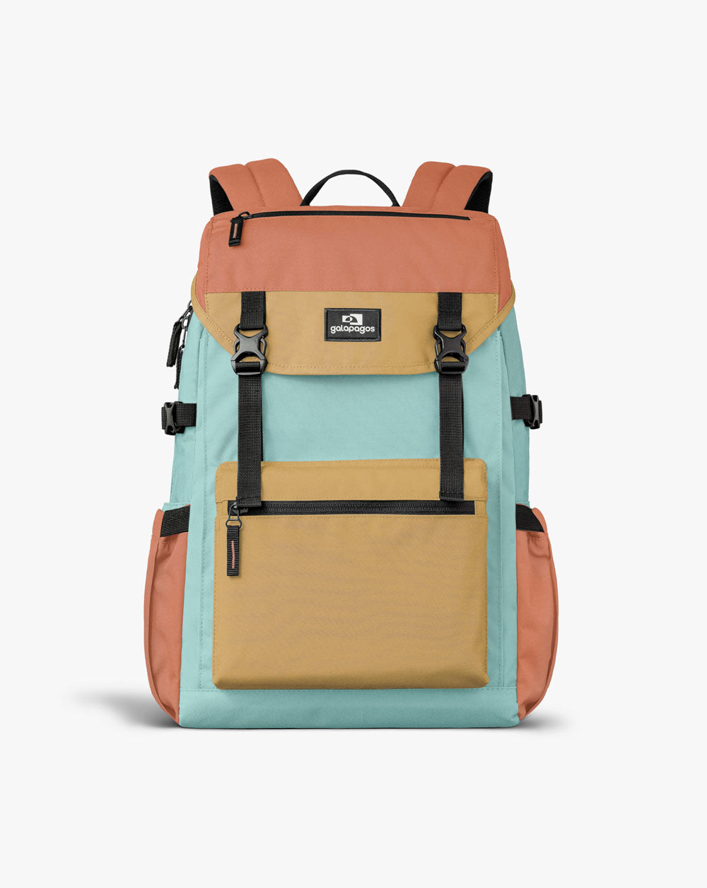 Mochila Pelican 30L - Salmão, Mostarda e Turquesa