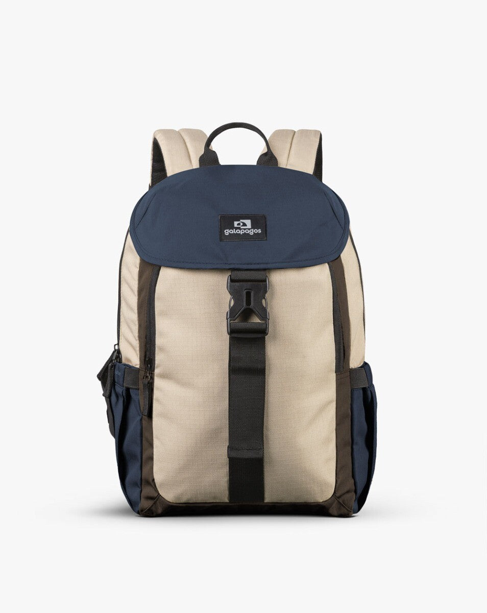 Mochila Gaivota 15L - Marrom, Marinho e Caqui