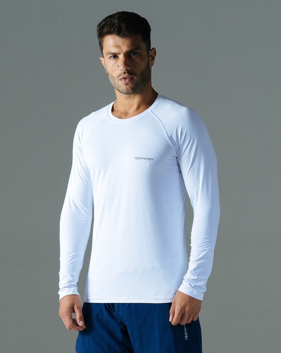 Blusa Masculina Long Sleeve Vella - Branca