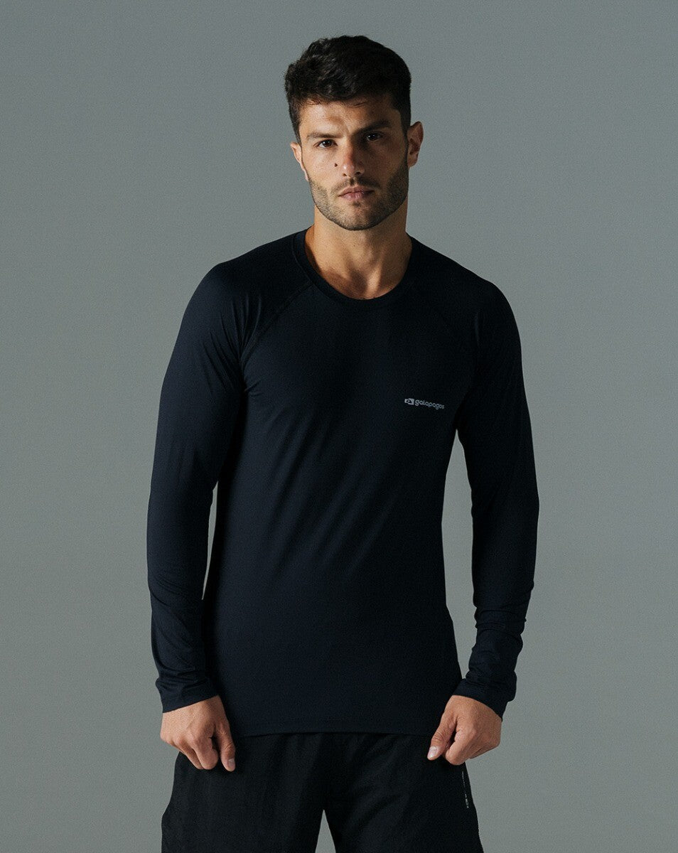 Blusa Masculina Long Sleeve Vella - Preta