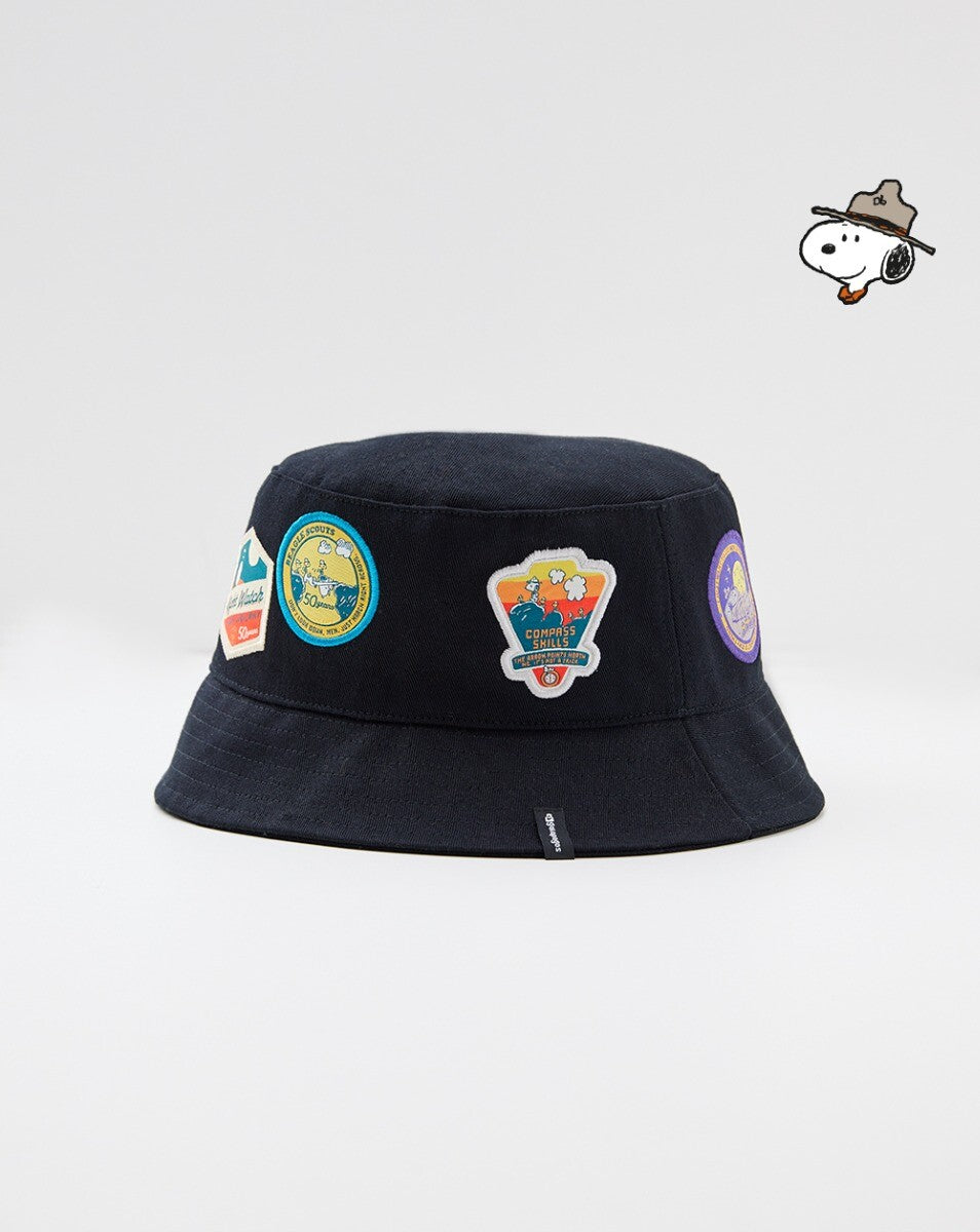 Bucket Snoopy Badges - Preto