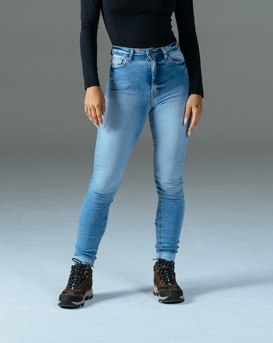 Calça Jeans Escalada Feminina Bolt - Blue Chalk