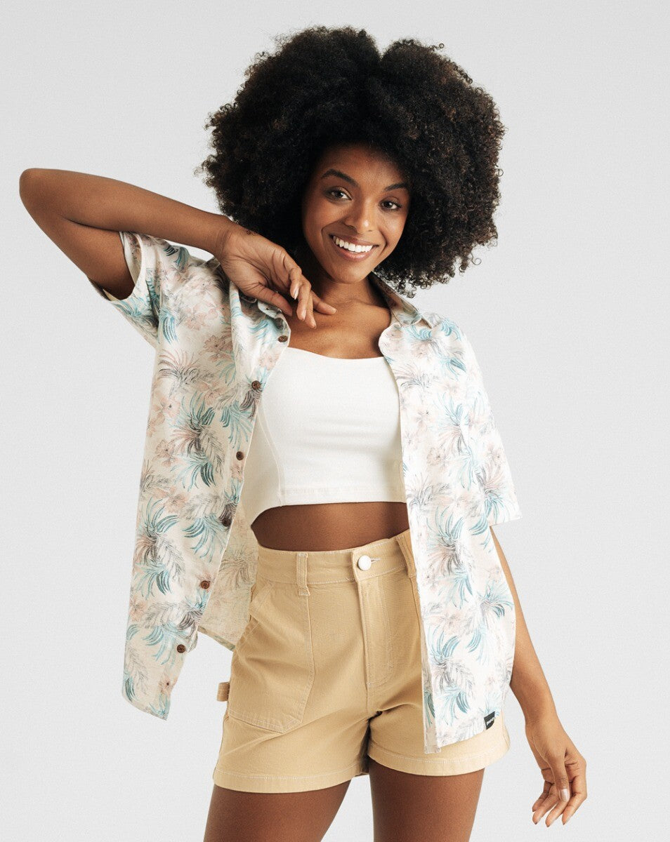 Camisa Estampada Malu Areia