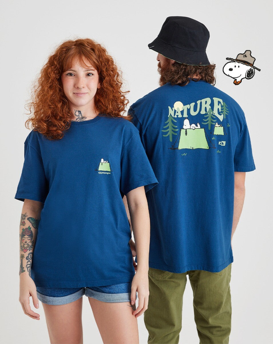 Camiseta Snoopy Nature - Azul Marinho