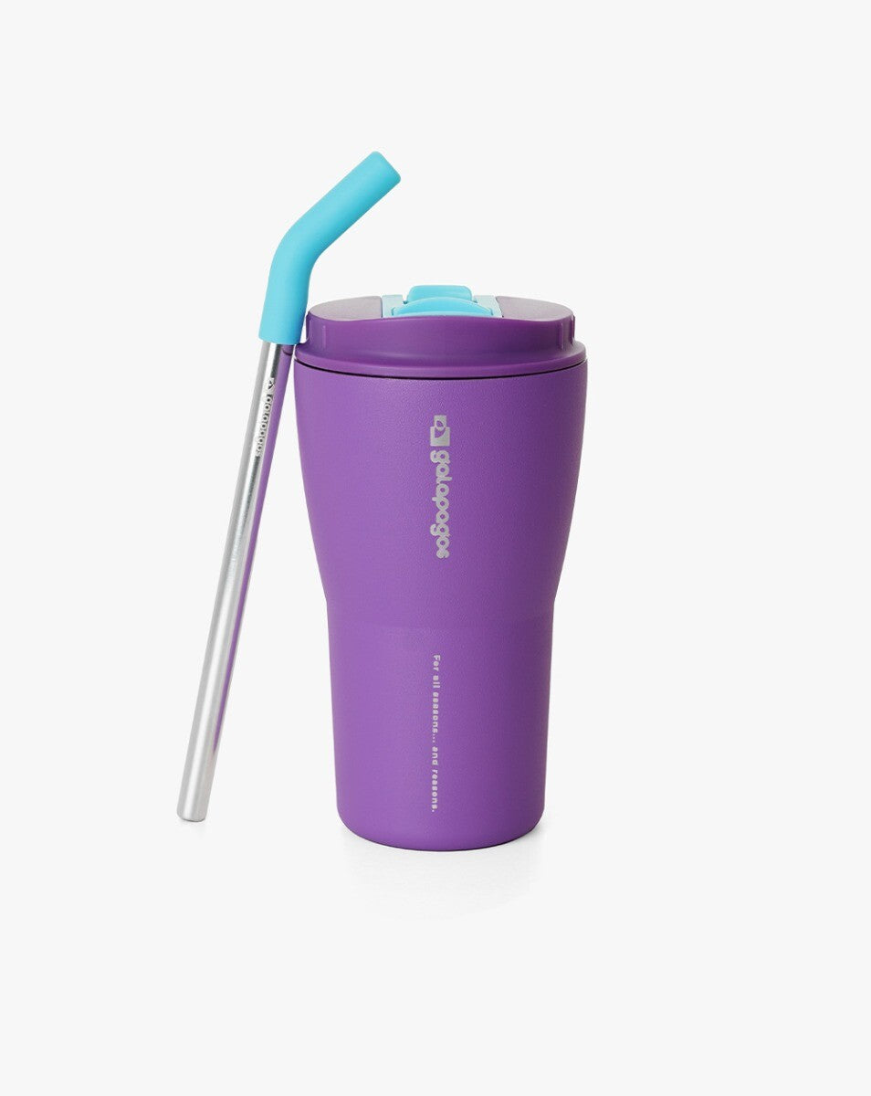 Copo Térmico Tumbler Hurricane 413ml - Roxo e Turquesa