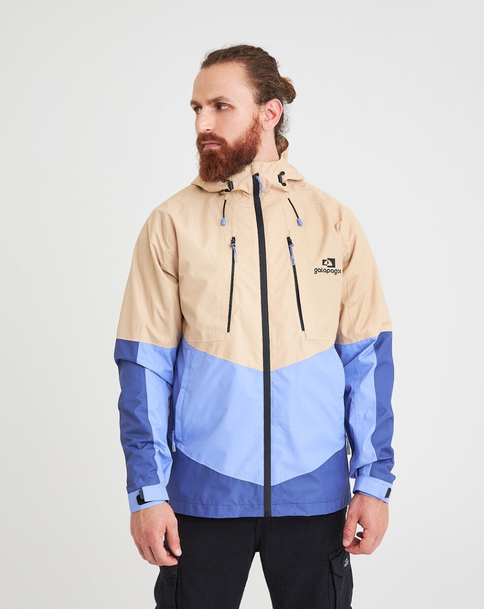 Jaqueta Impermeável masculina Darwin Evolution - Caqui