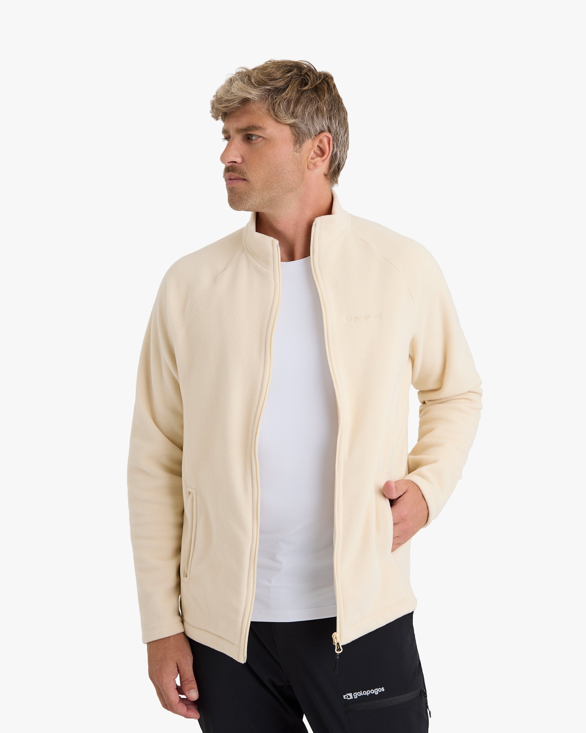 Jaqueta Fleece Kathmandu Masculina Marfim | Galapagos – Galapagos