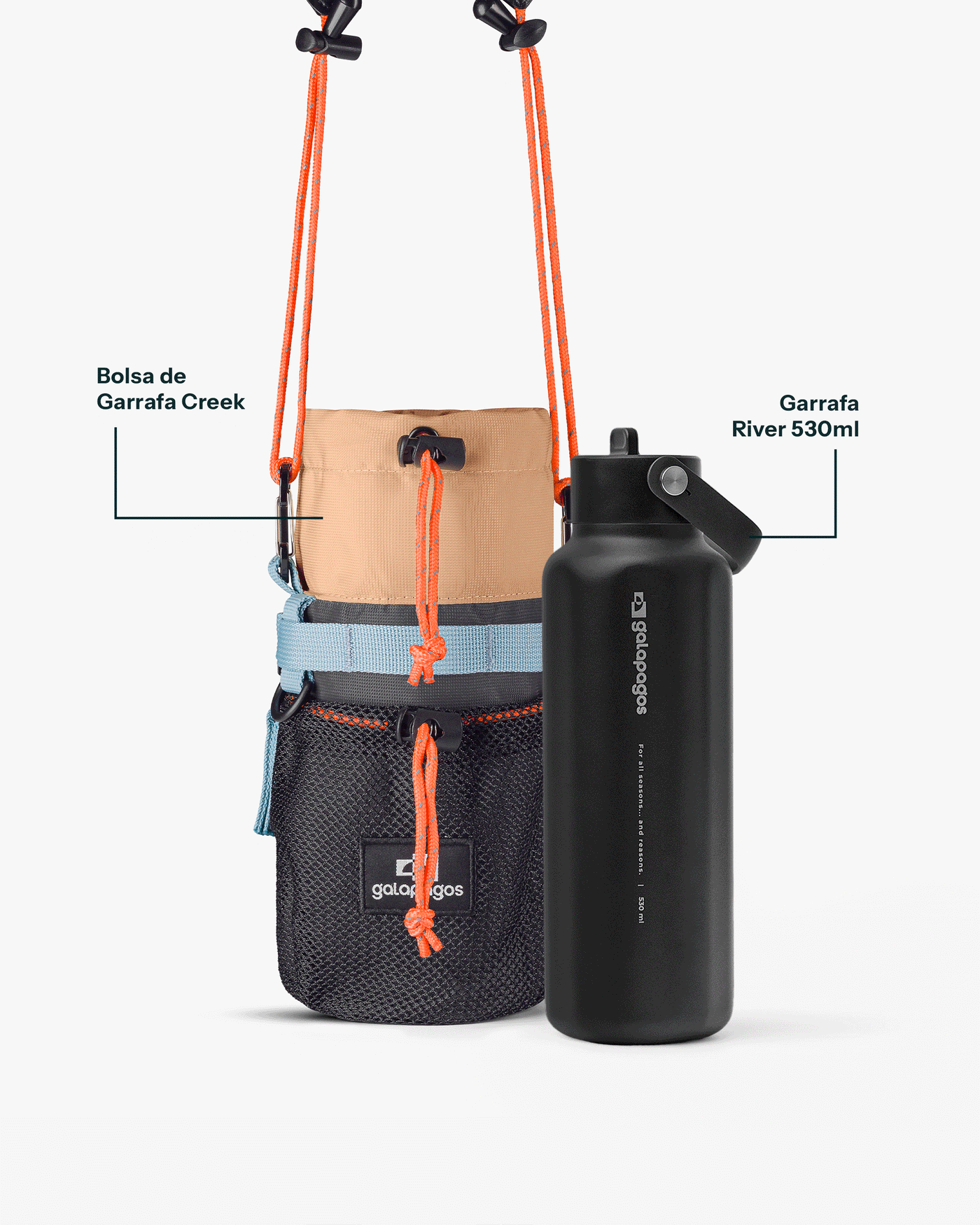Kit Bolsa Creek + Garrafa River 530ml