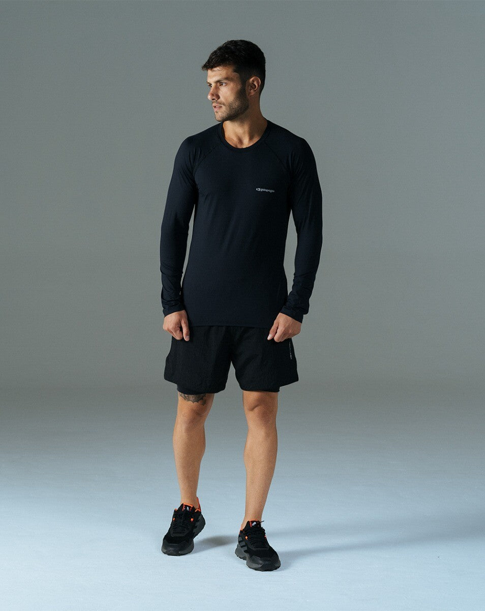 Blusa Masculina Long Sleeve Vella - Preta