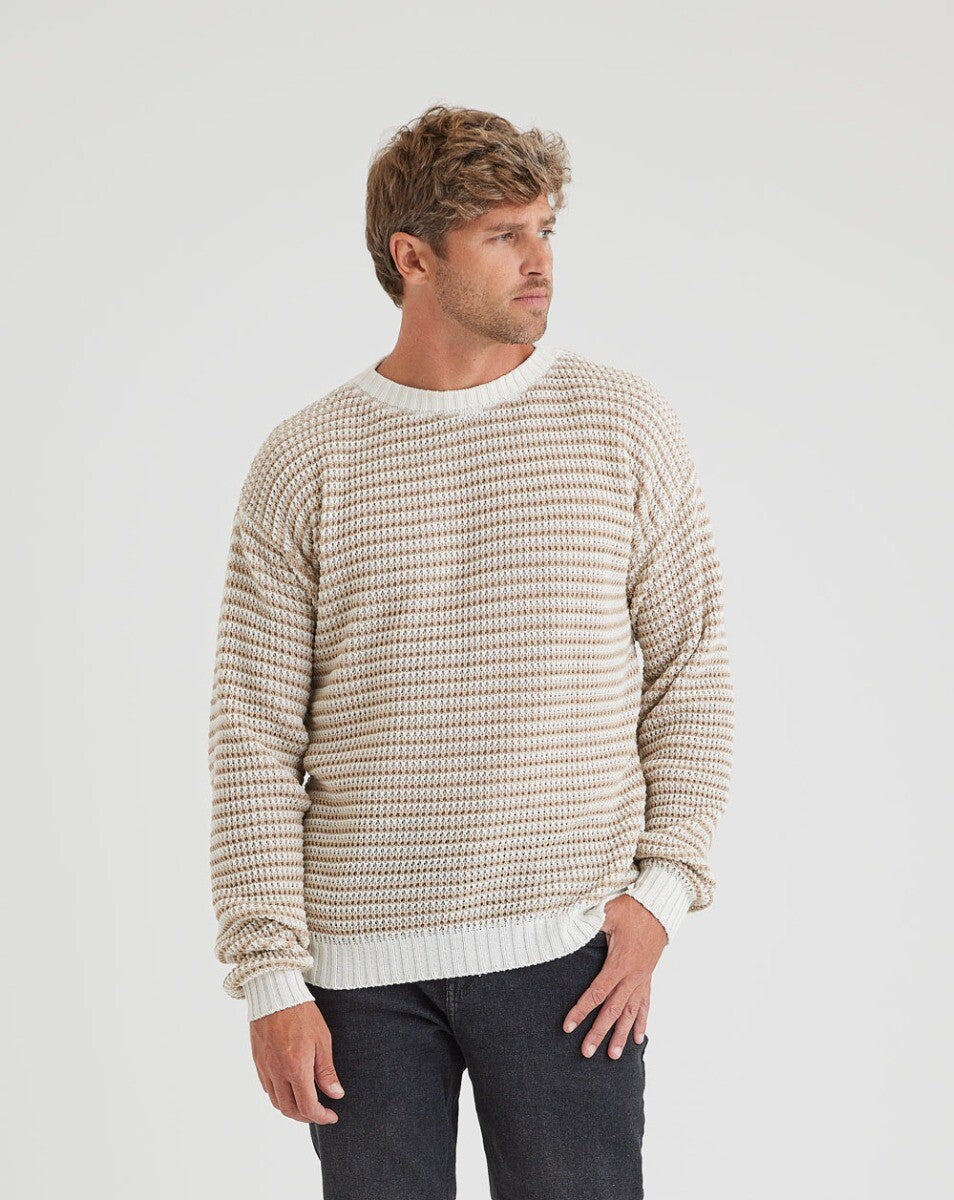 Blusão Tricot Altitude - Off White e Marrom