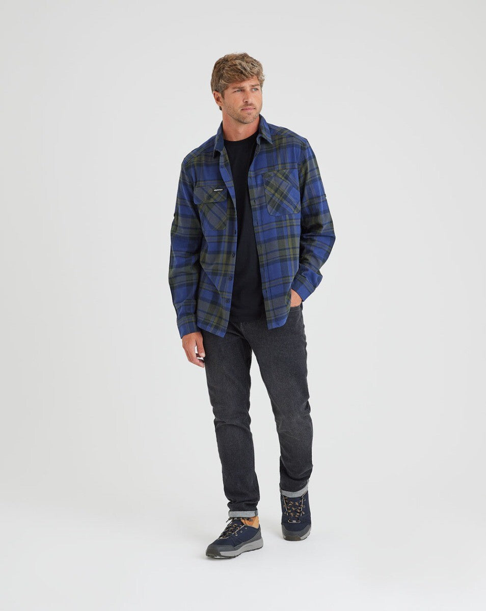 Camisa Flanela Midweight Farmer Xadrez - Azul Marinho