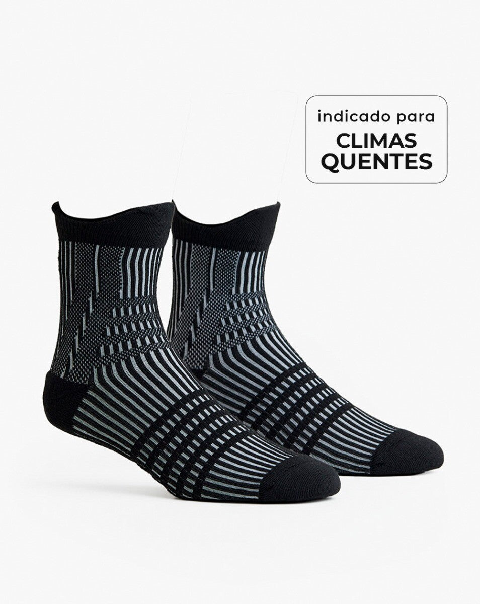 Meia Técnica COOLMAX® MidStride - Preto