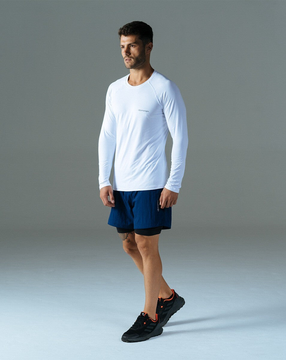 Blusa Masculina Long Sleeve Vella - Branca