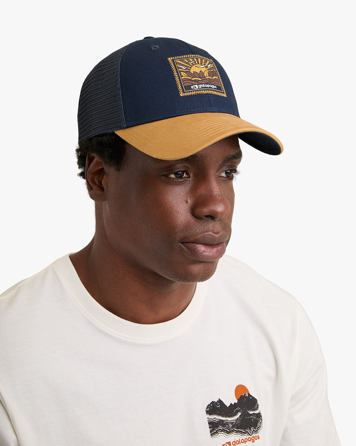 Boné Trucker Camp - Marinho e Ocre
