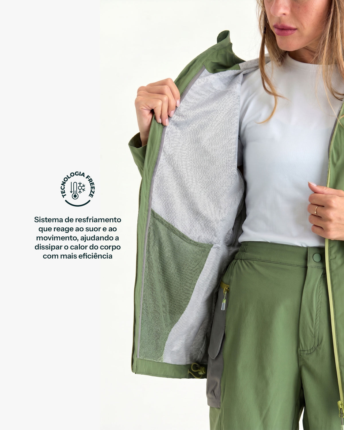 Jaqueta Impermeável Darwin Light Freeze Feminina - Verde