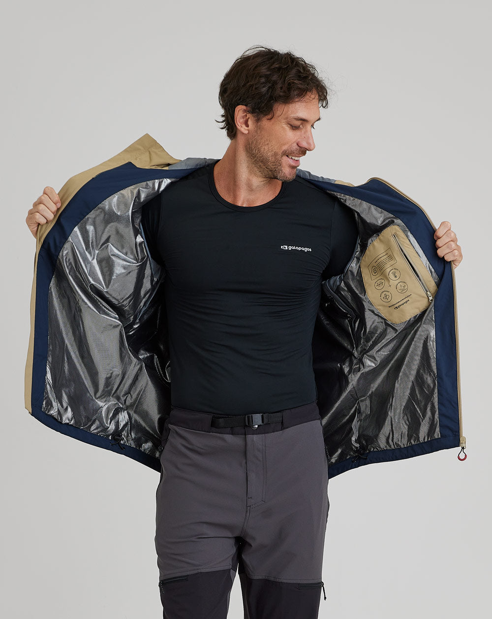 Jaqueta Masculina Impermeável Darwin Heat - Azul Marinho