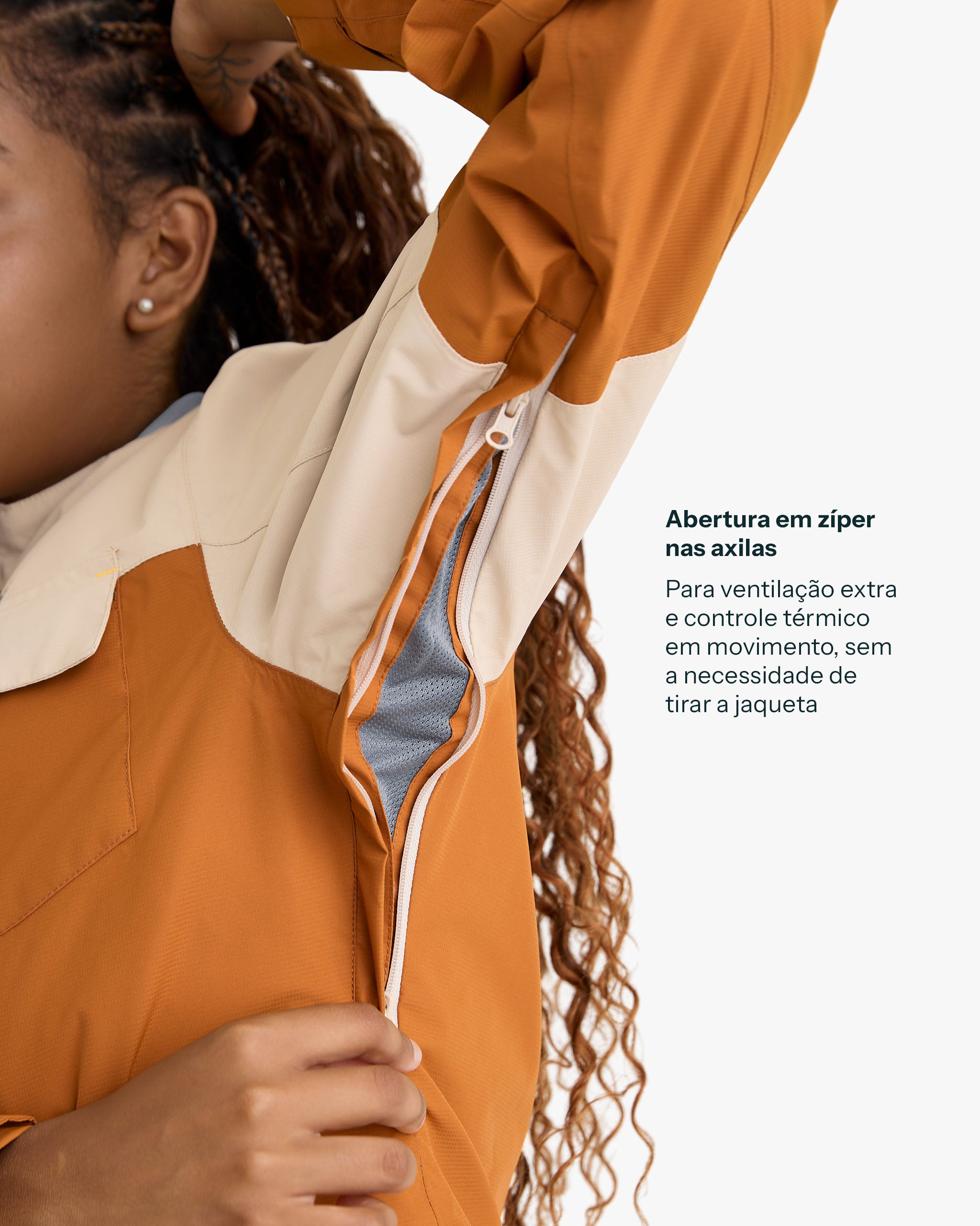 Jaqueta Impermeável Darwin Heat Feminina - Terracota