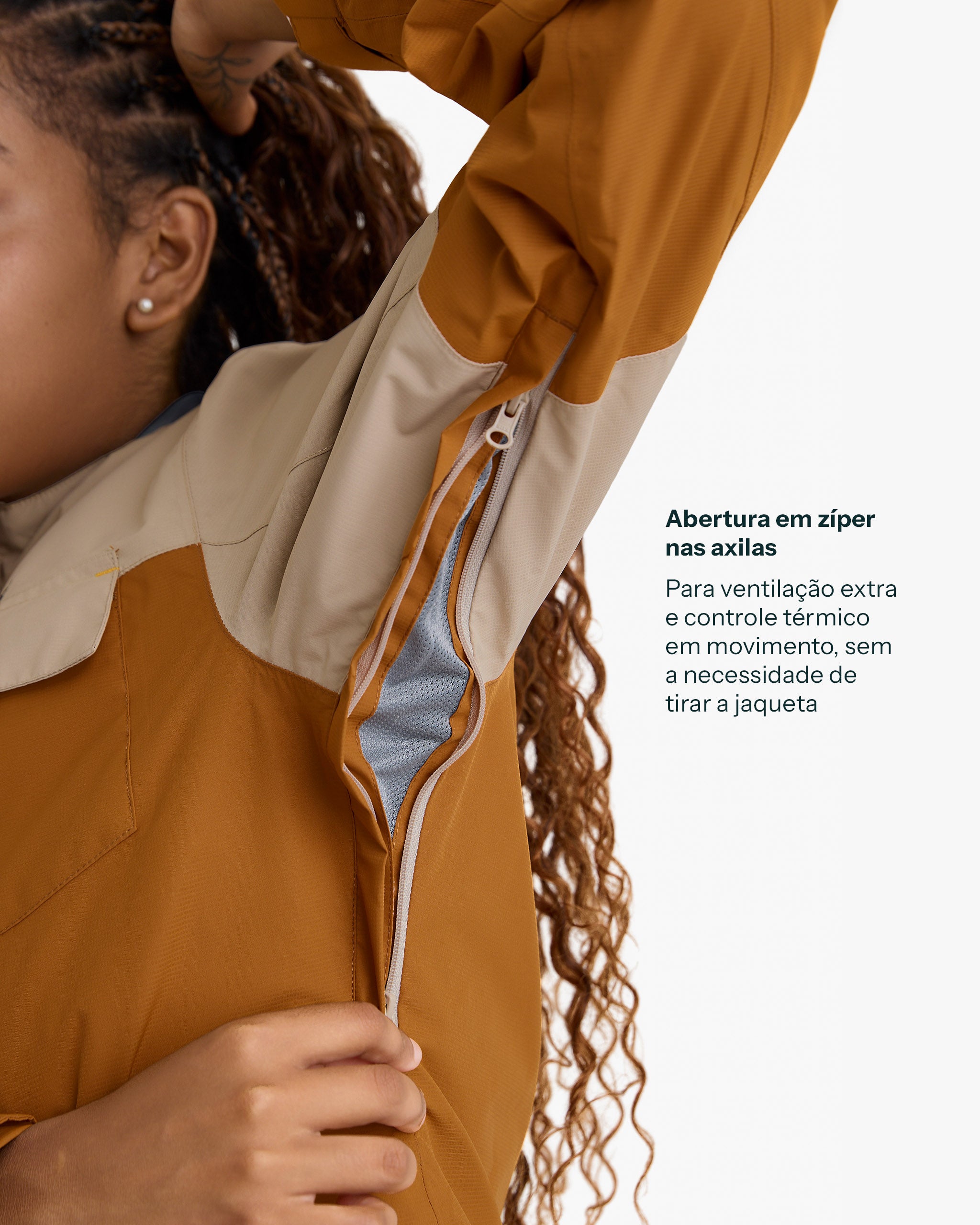 Jaqueta Impermeável Darwin Heat Feminina - Terracota