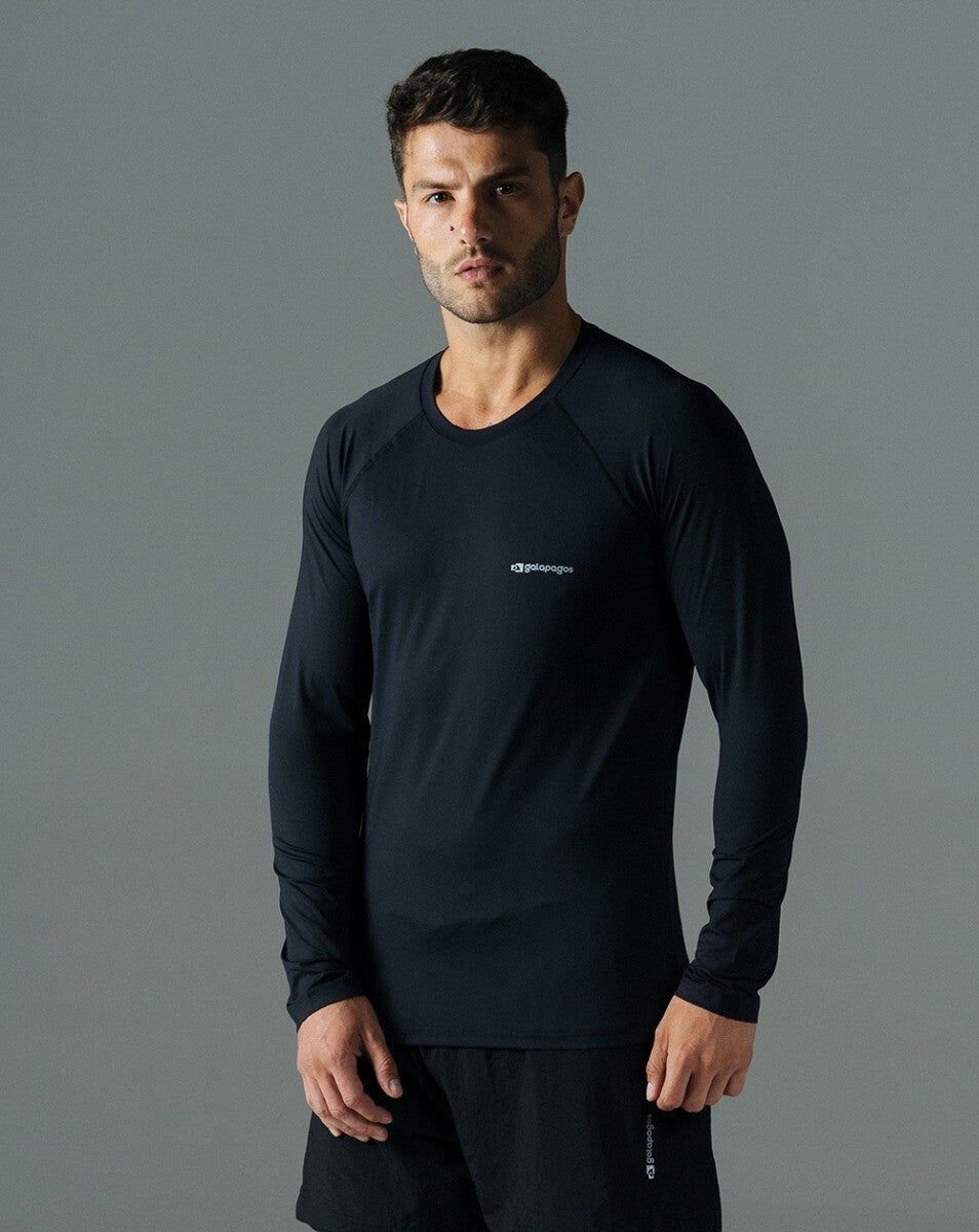 Blusa Masculina Long Sleeve Vella - Preta