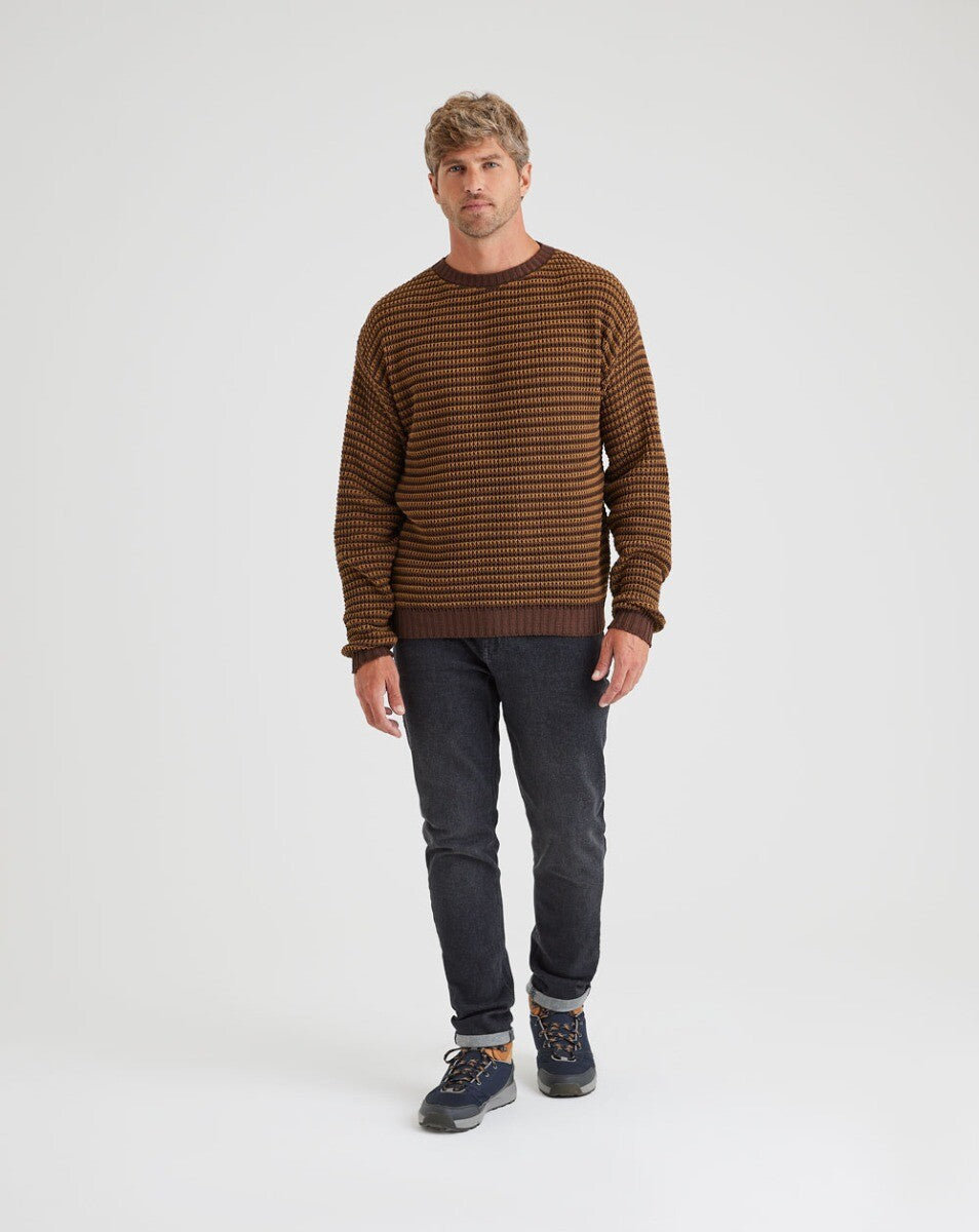 Blusão Tricot Altitude - Marrom e Ocre