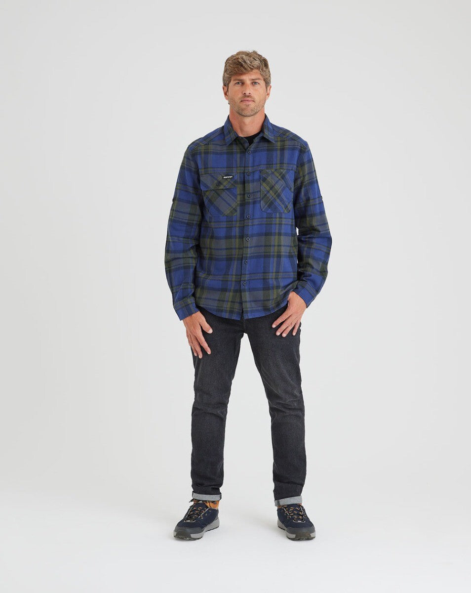 Camisa Flanela Midweight Farmer Xadrez - Azul Marinho