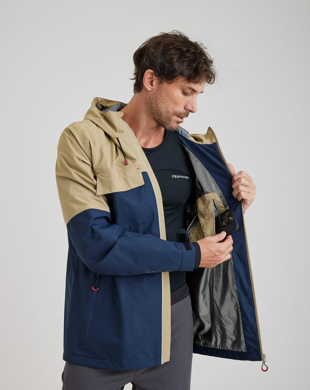 Jaqueta Masculina Impermeável Darwin Heat - Azul Marinho
