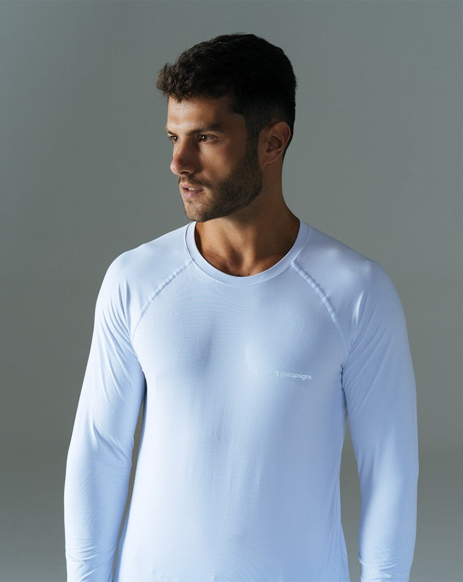 Blusa Masculina Long Sleeve Vella - Branca
