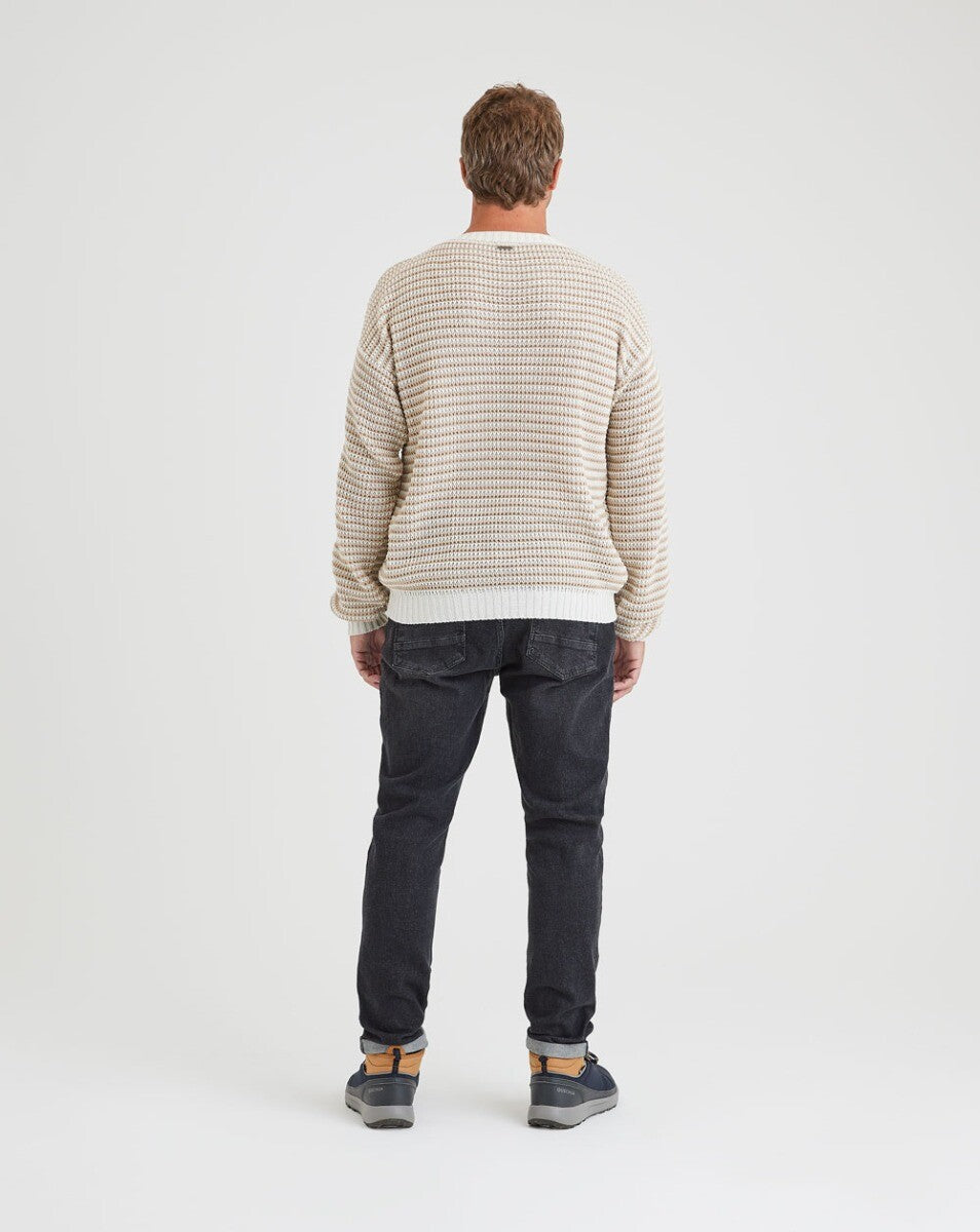 Blusão Tricot Altitude - Off White e Marrom