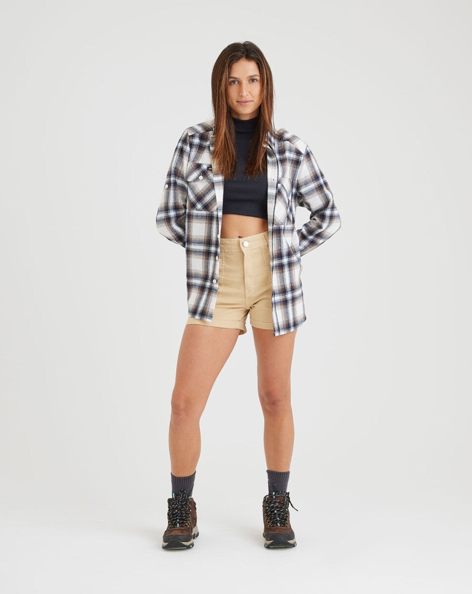 Shorts Sarja Feminino Naia - Caqui