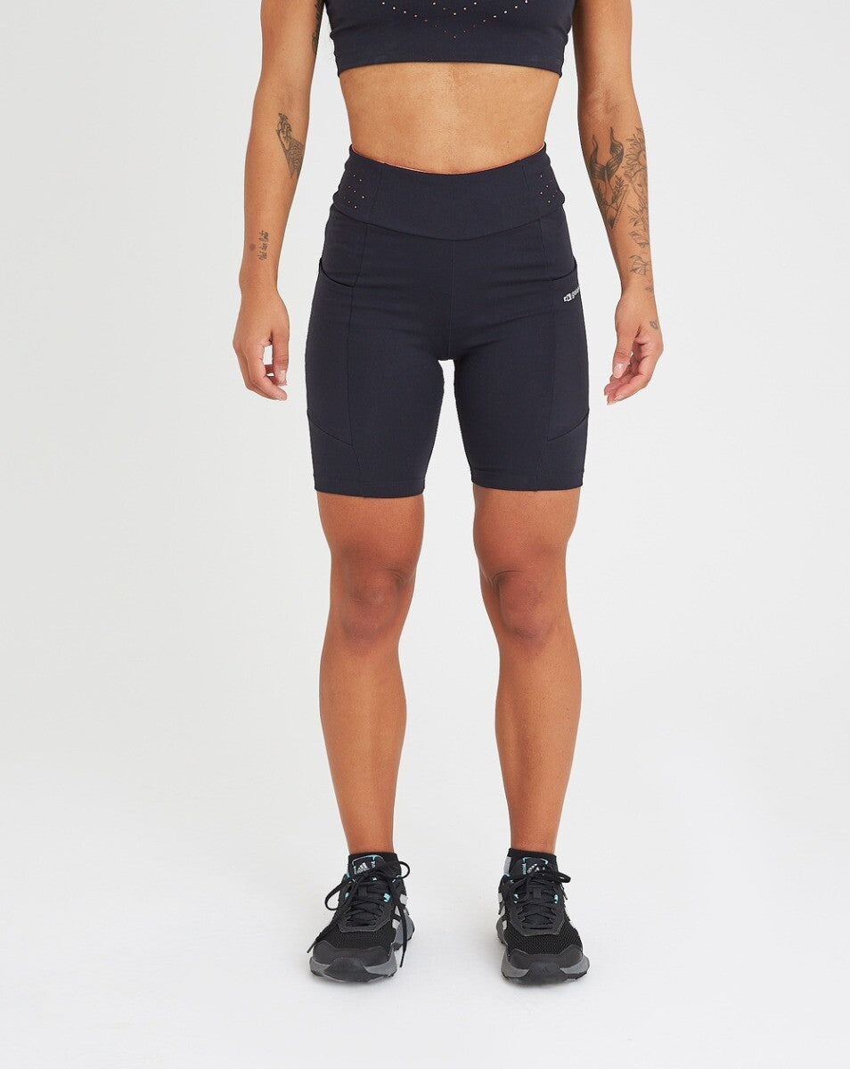 Bermuda Ciclista Eco Gaia - Preto e Laranja Neon