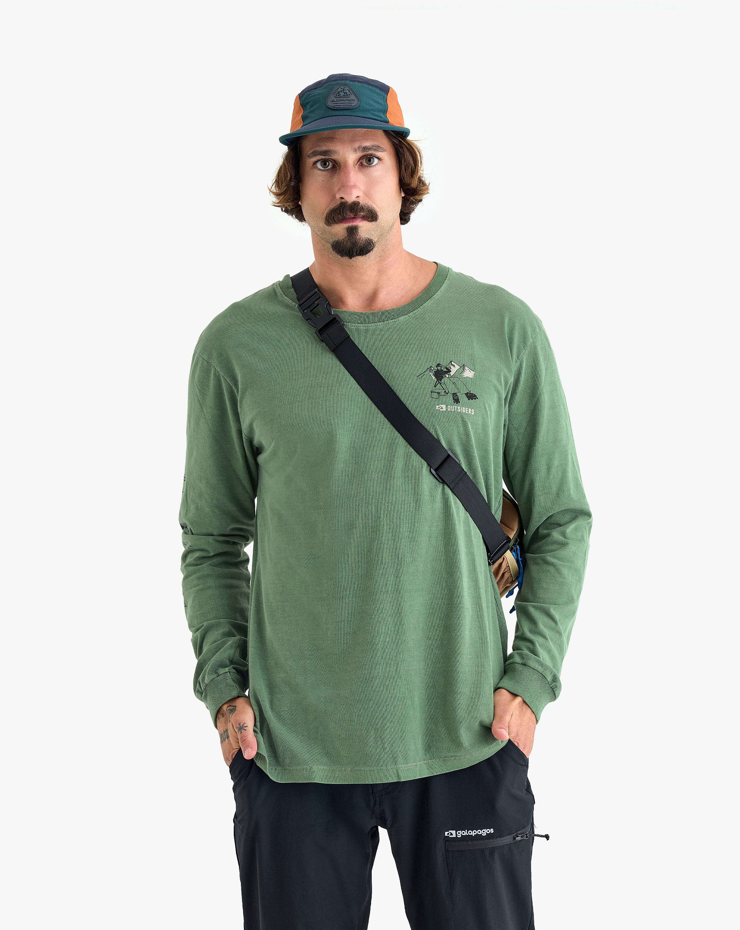 Camiseta Manga Longa Campsite All Gender - Verde