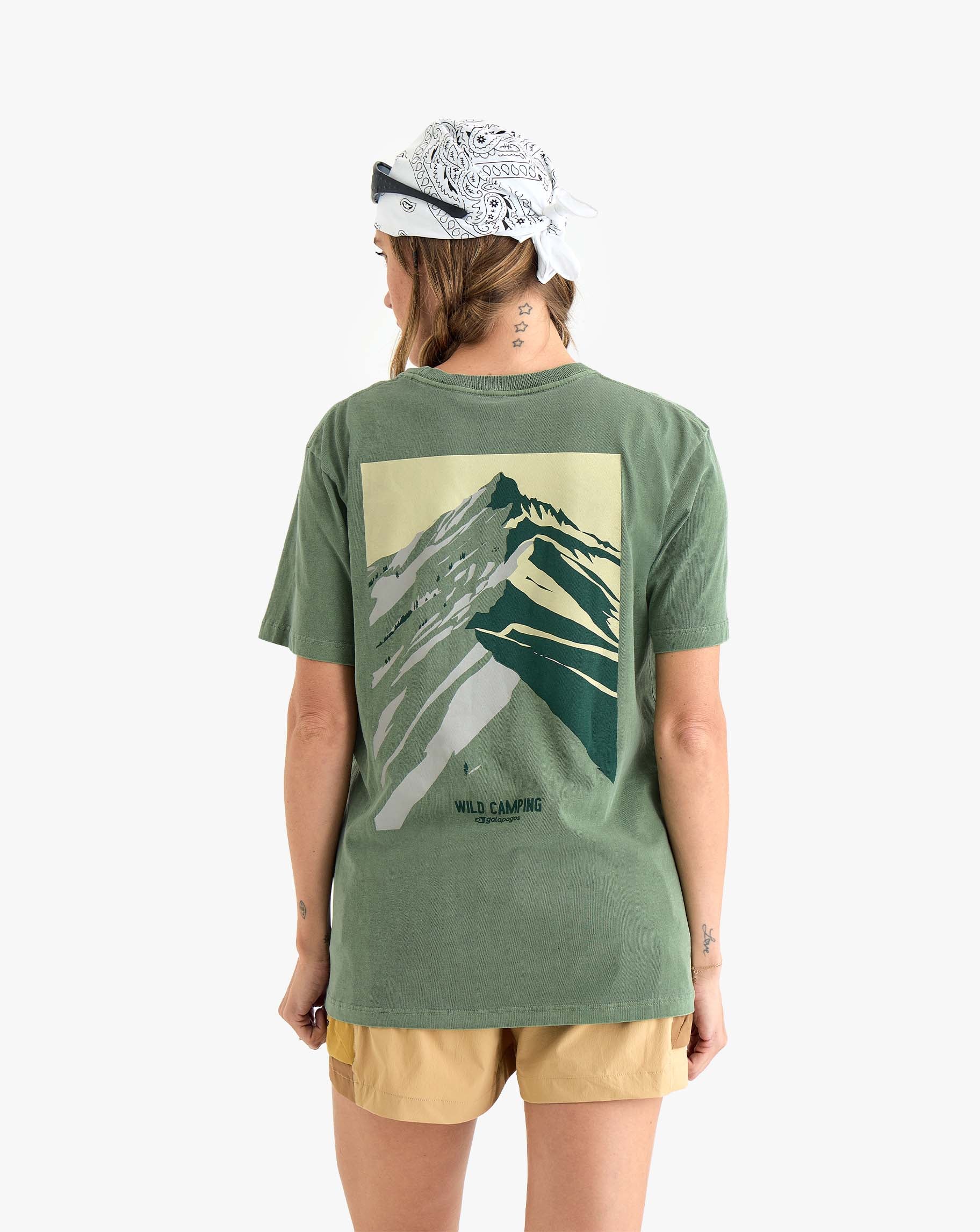 Camiseta Wild Camping All Gender - Verde