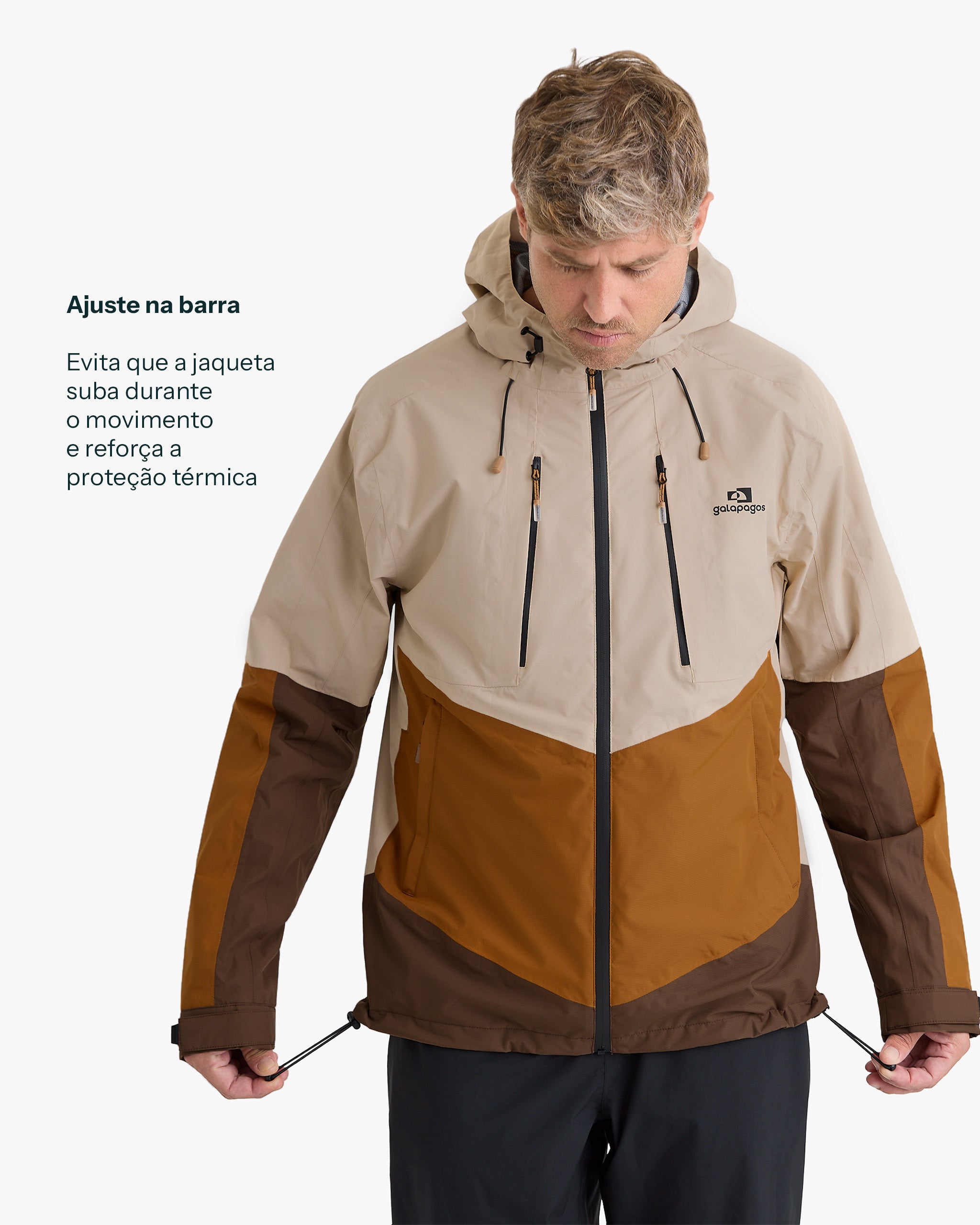 Jaqueta Impermeável Darwin Evolution 2.0 Masculina - Caqui e Ocre