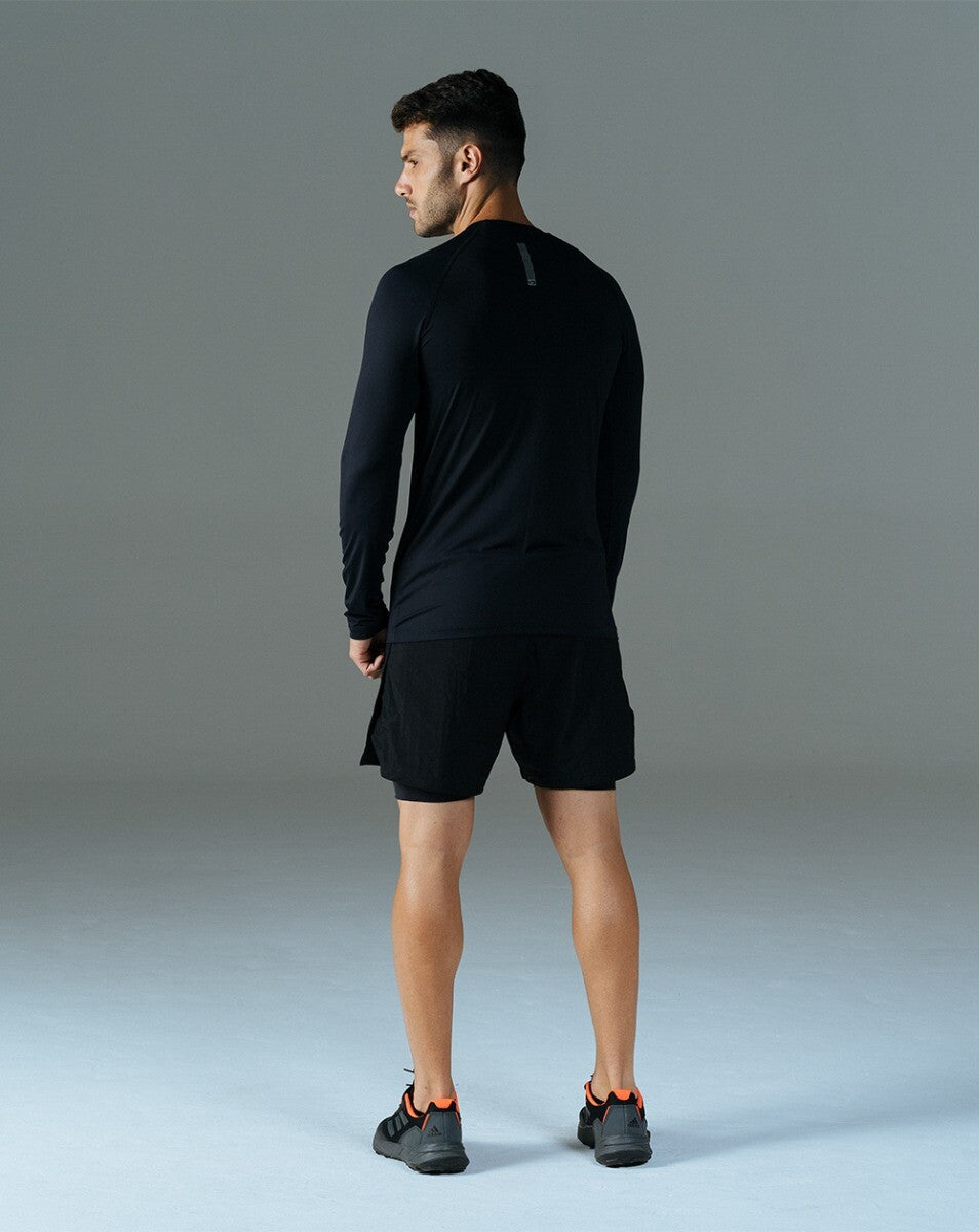 Blusa Masculina Long Sleeve Vella - Preta