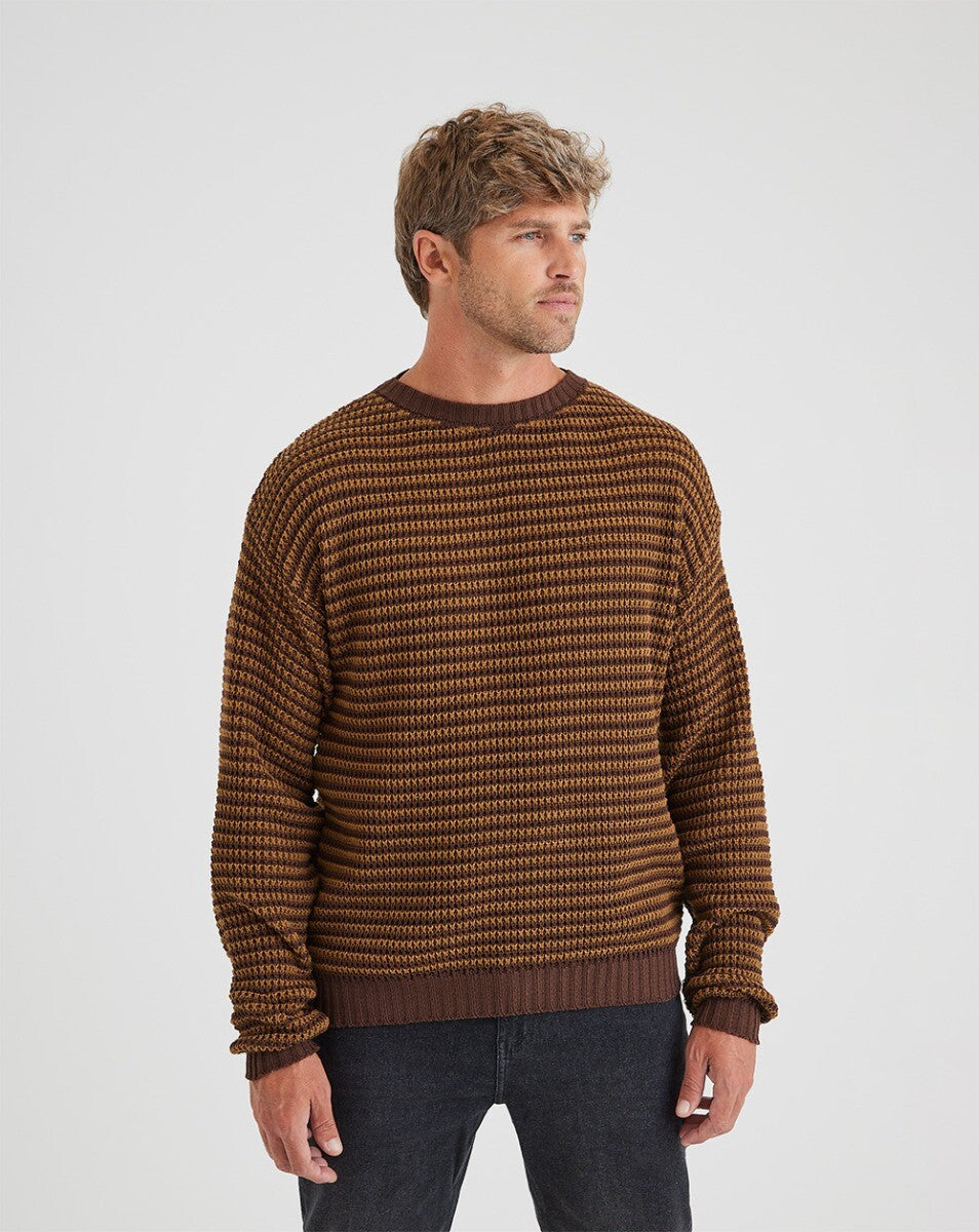 Blusão Tricot Altitude - Marrom e Ocre