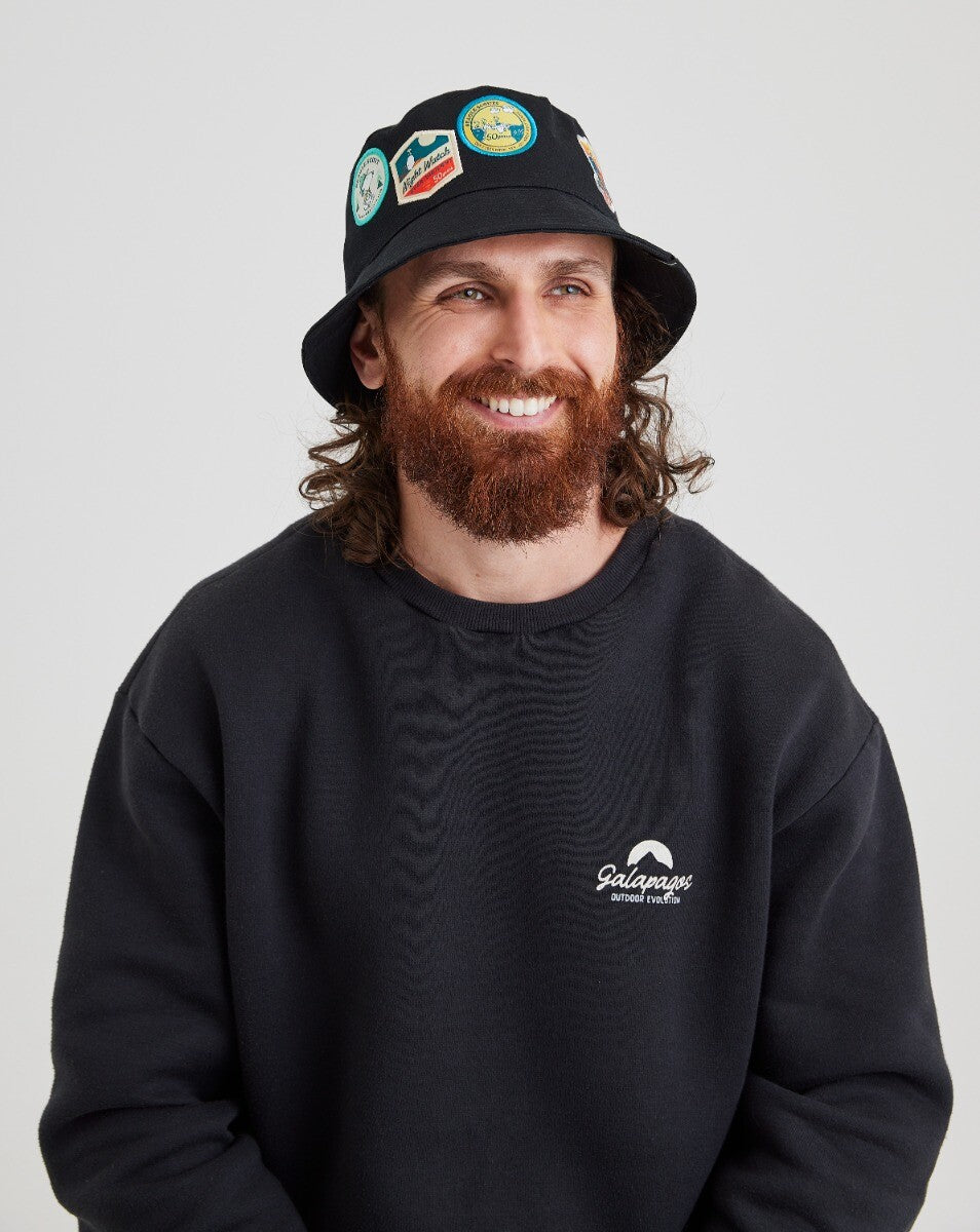 Bucket Snoopy Badges - Preto