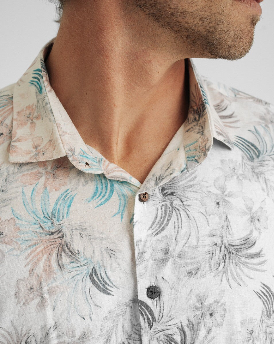 Camisa Estampada Malu Areia