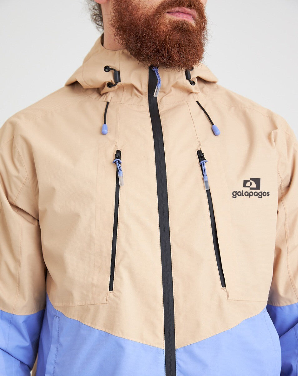 Jaqueta Impermeável masculina Darwin Evolution - Caqui