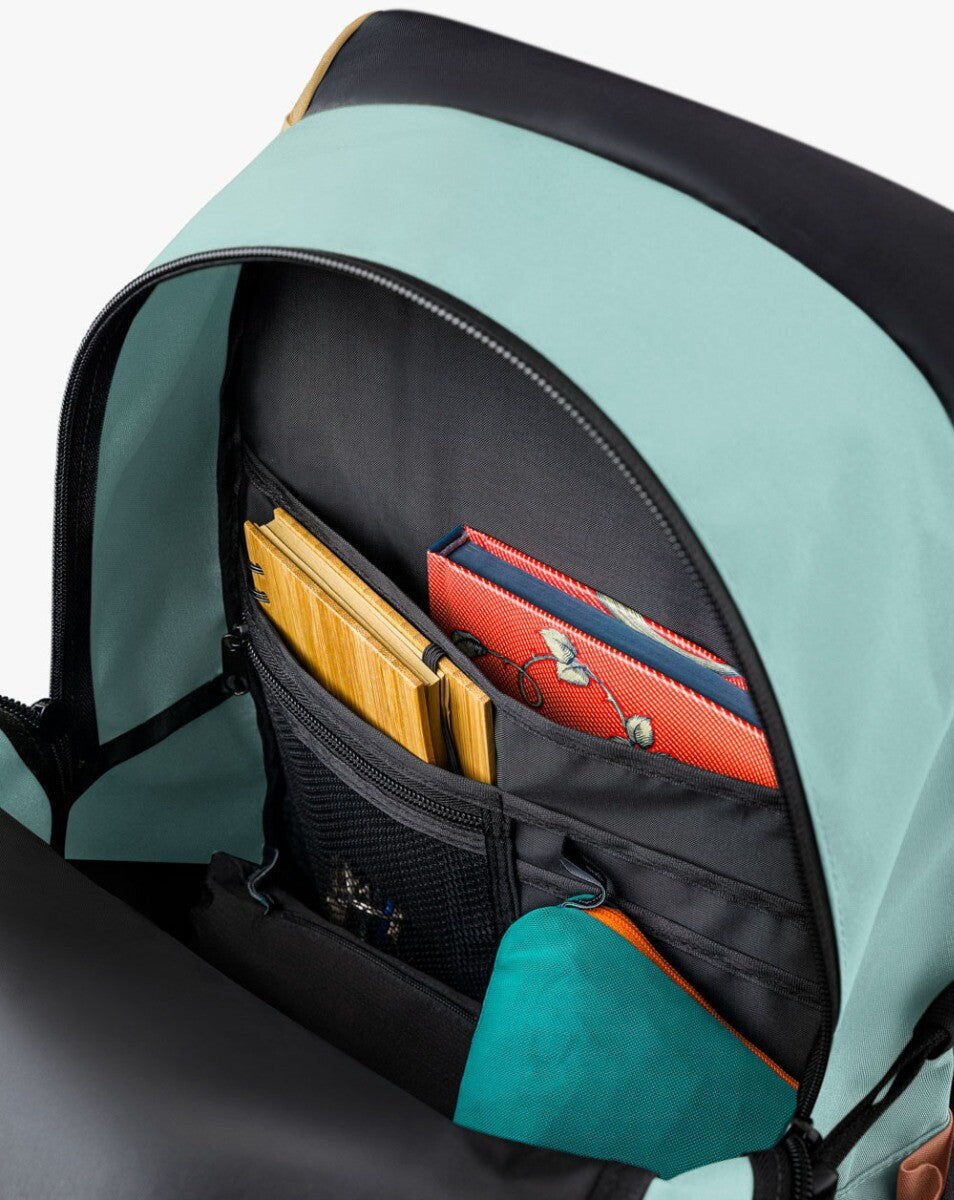 Mochila Pelican 2.0 30L - Salmão Mostarda e Turquesa