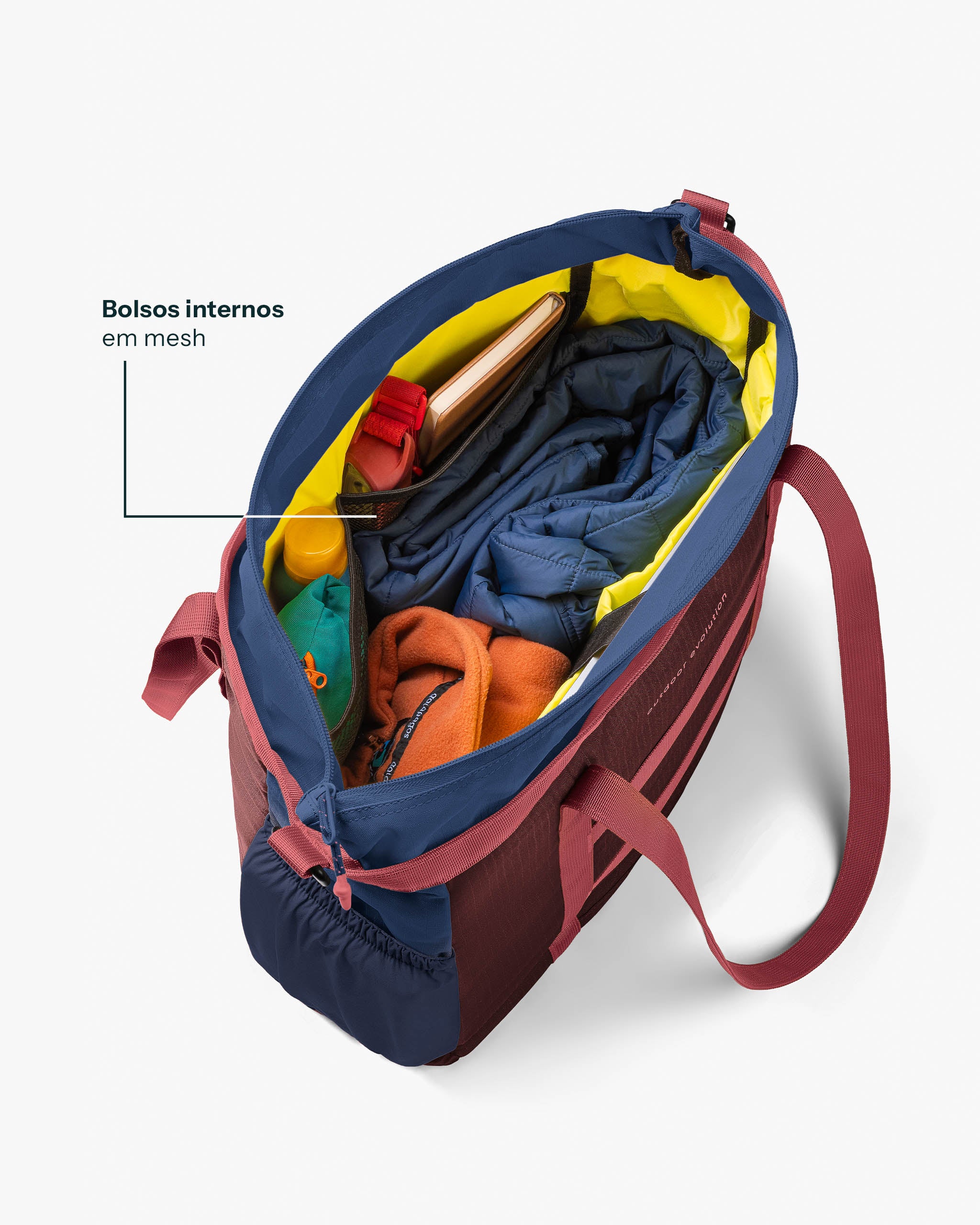 Bolsa Tote All-In Daily 21L - Bordô e Marinho