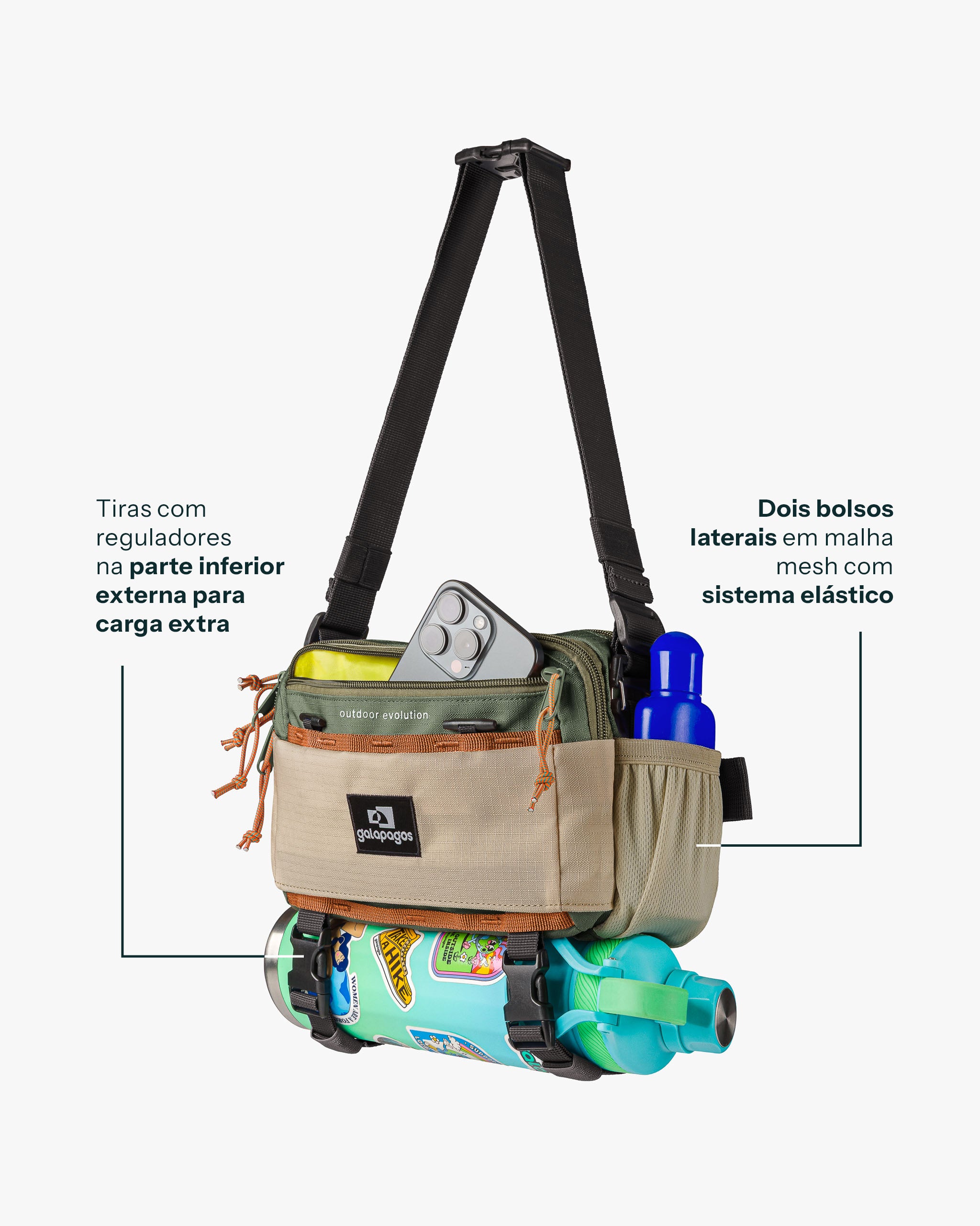 Pochete Camaleão 3L - Verde - Galapagos Outdoor