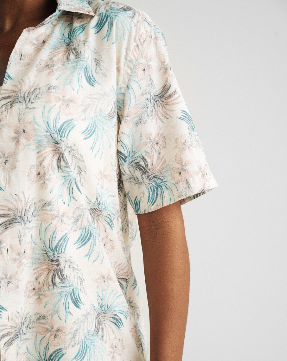 Camisa Estampada Malu Areia