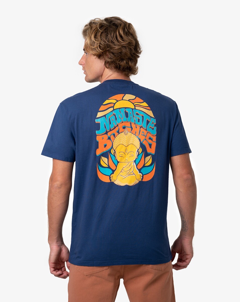 Camiseta All Namastê - Azul Marinho