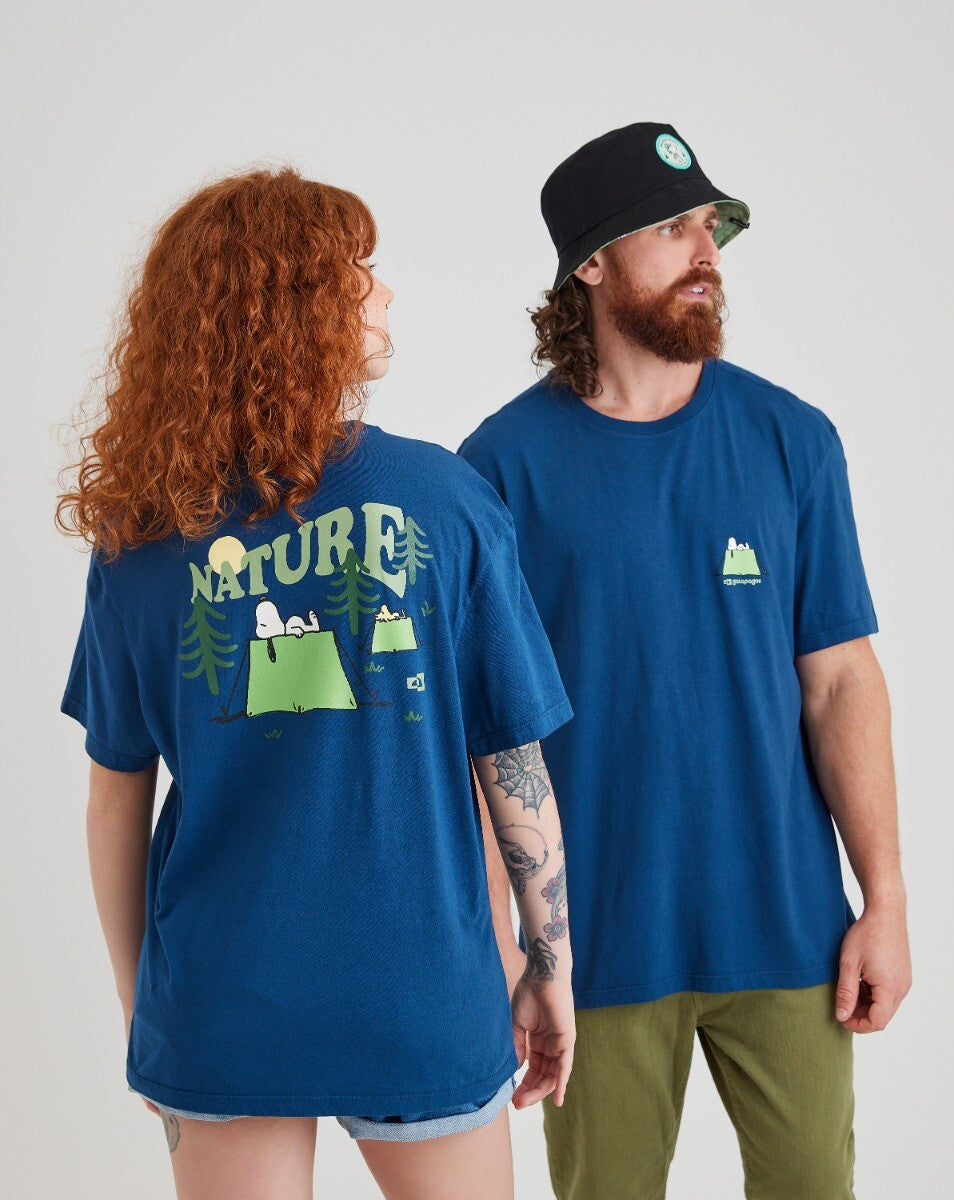 Camiseta Snoopy Nature - Azul Marinho