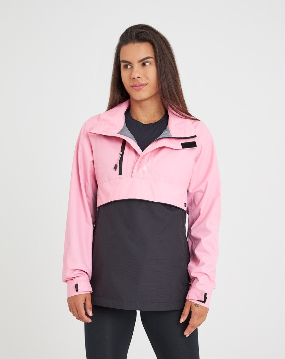 Jaqueta Anorak Impermeável Feminina Snow - Rosa e Preto