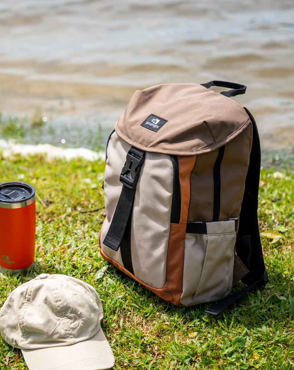 Mochila Gaivota 15L - Marrom, Caramelo e Cáqui - Galapagos Outdoor