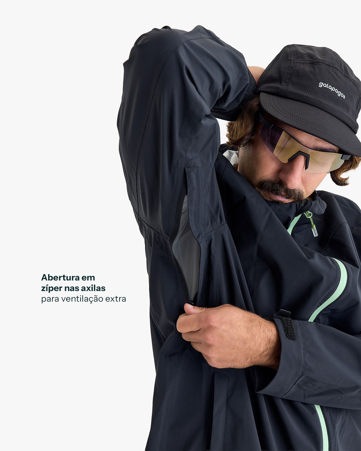 Jaqueta Impermeável Darwin Light Freeze Masculina - Preta
