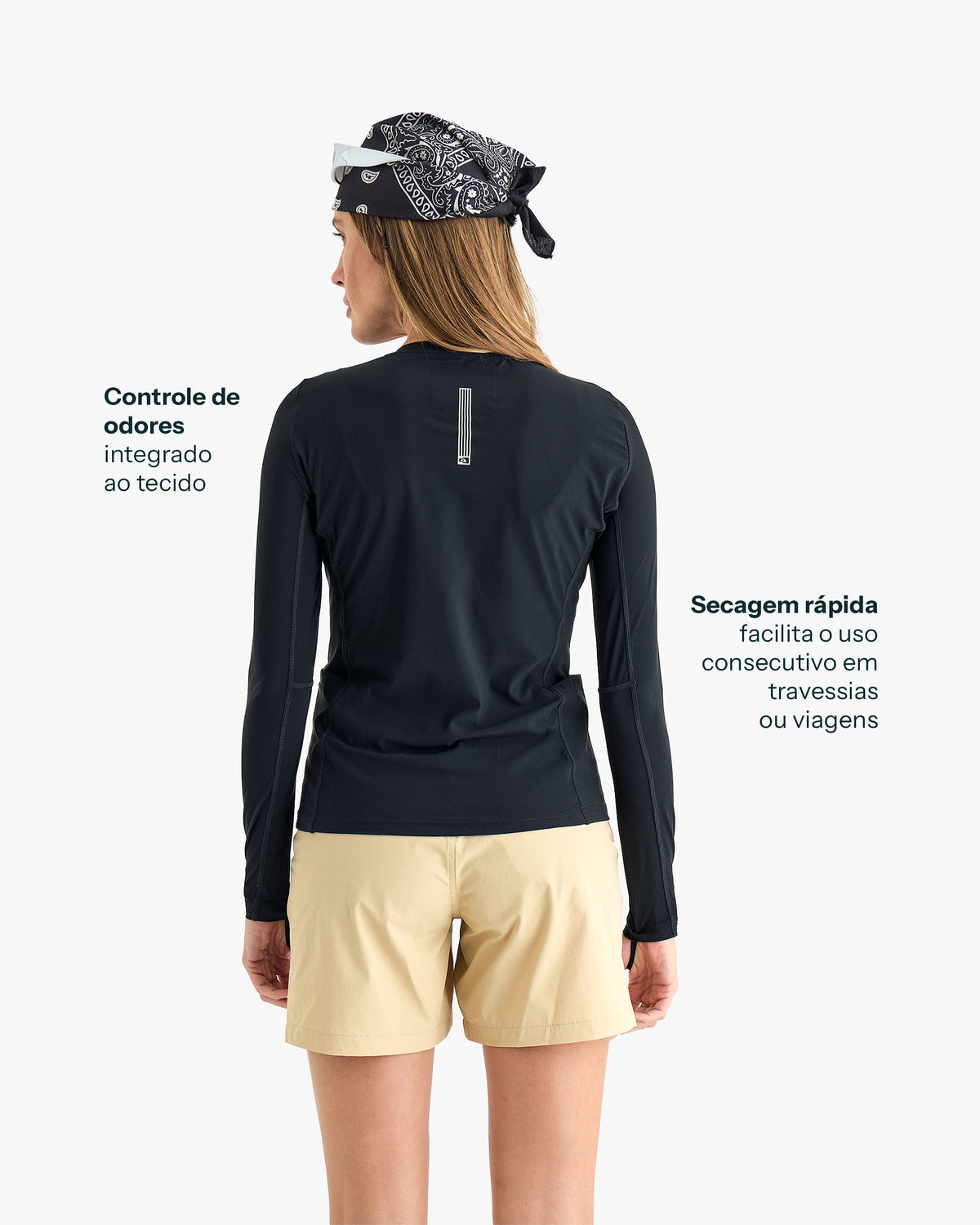 Blusa Segunda Pele Vella Freeze Feminina - Preta