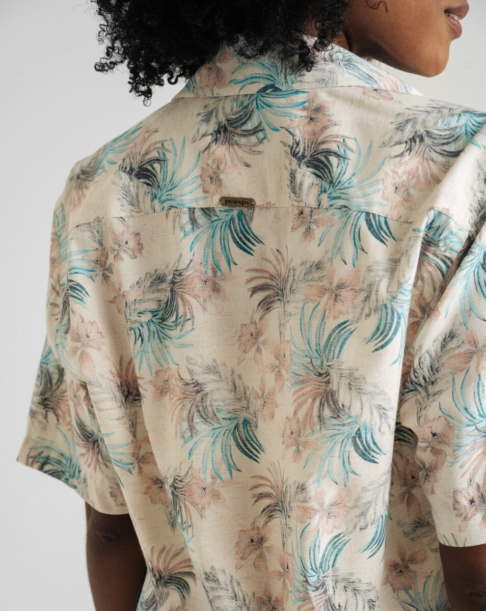 Camisa Estampada Malu Areia