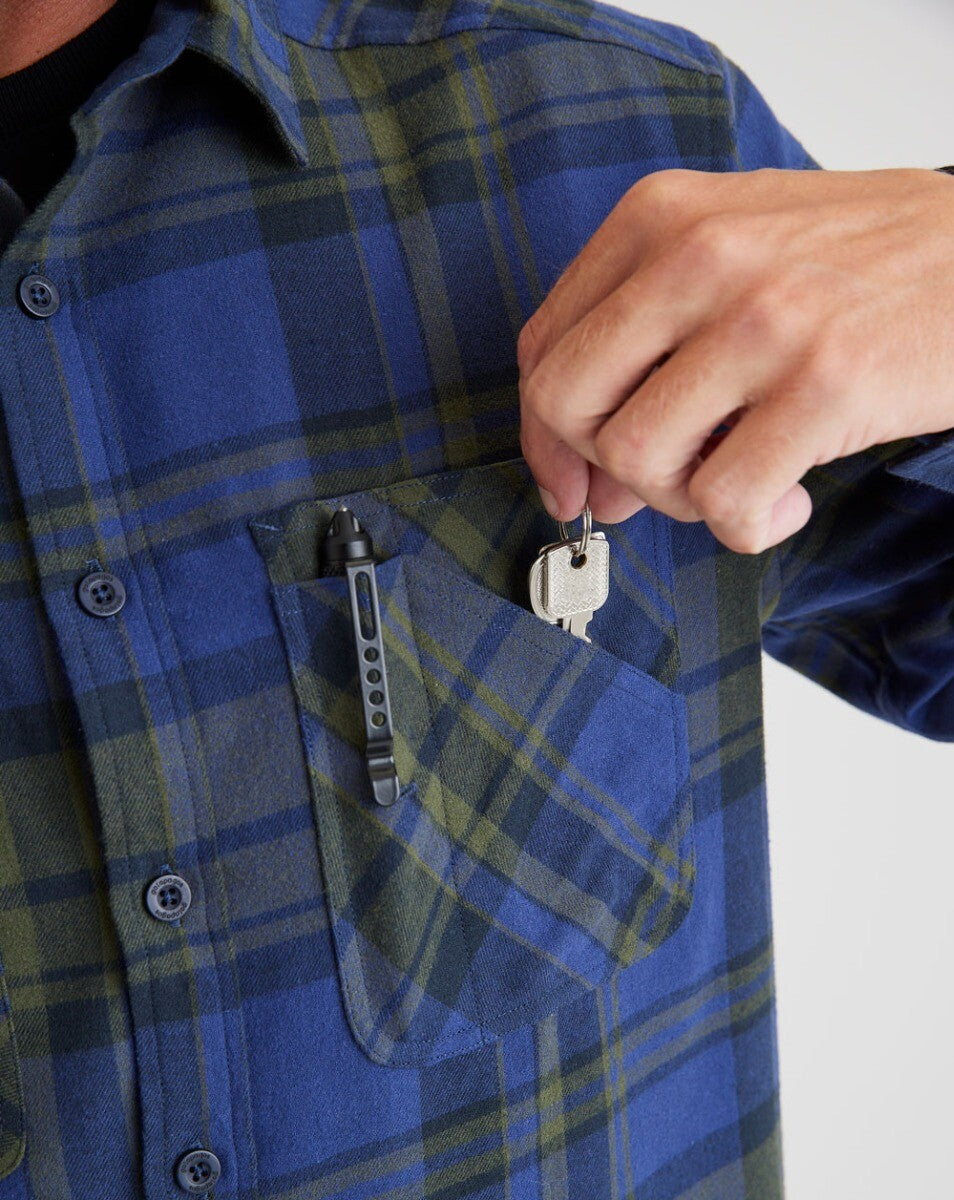 Camisa Flanela Midweight Farmer Xadrez - Azul Marinho